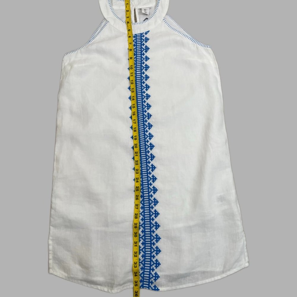 Lucky Brand NEW Linen Embroidered Halter Mini Dress Size S White - Picture 11 of 11